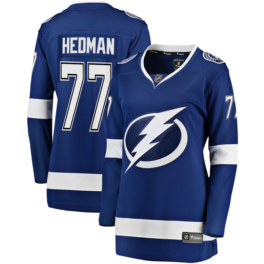 Women's Tampa Bay Lightning Victor Hedman Fanatics Branded Blue Premier Breakaway Player Jersey - Puhuasuan