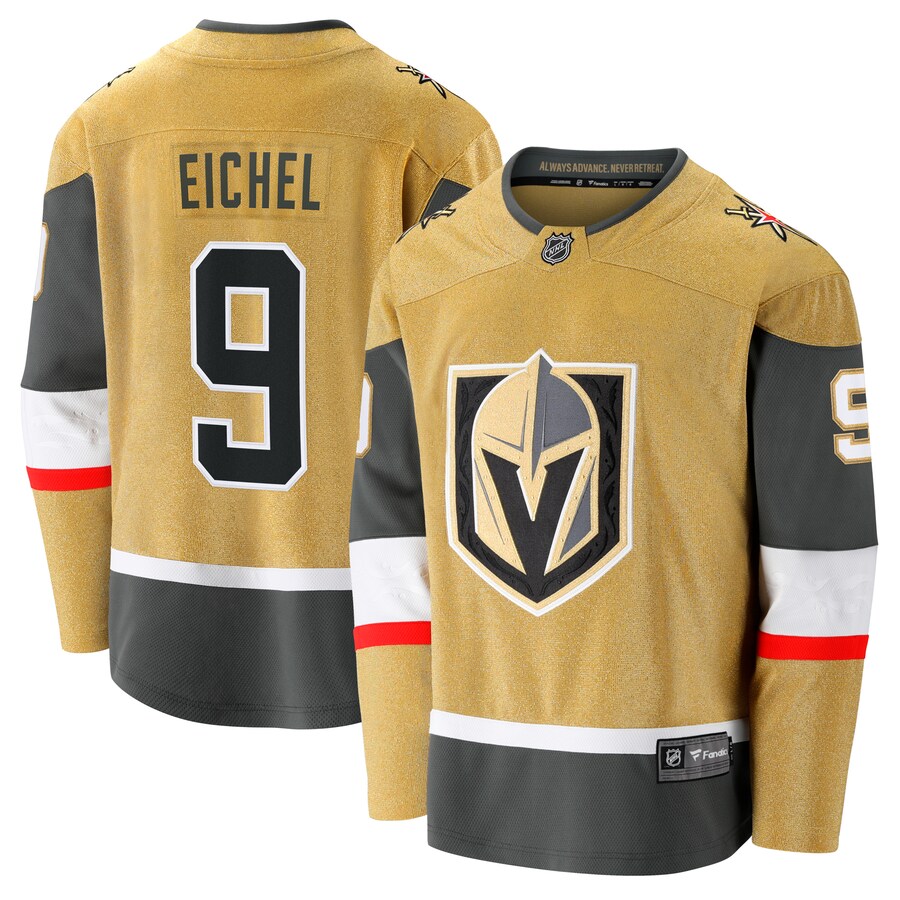 Men's Vegas Golden Knights Jack Eichel Fanatics Branded Gold Home Breakaway Jersey - Puhuasuan