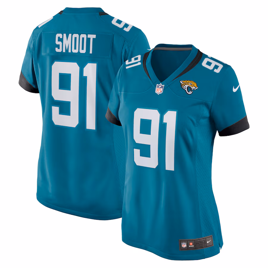 Women's Jacksonville Jaguars Dawuane Smoot Nike Teal Nike Game Jersey - Puhuasuan