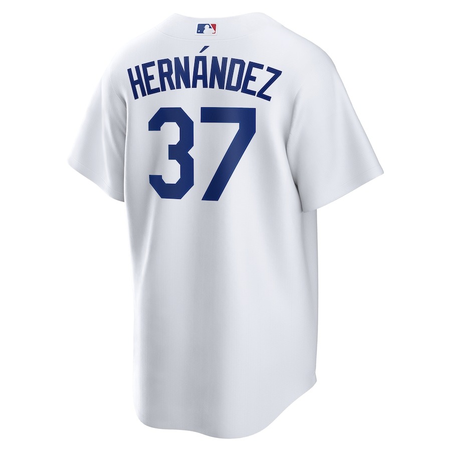 Men's Los Angeles Dodgers Teoscar Hernández Nike White Home Limited Player Jersey - Puhuasuan