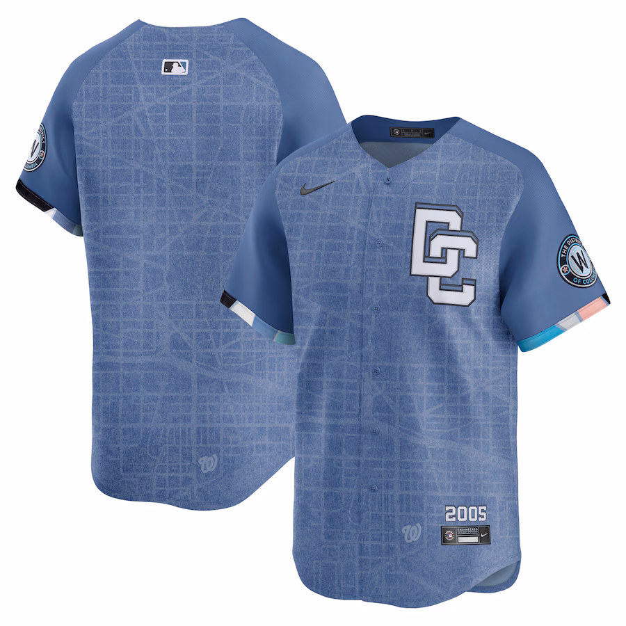 Men's Washington Nationals Nike Blue 2025 City Connect Limited Jersey - Puhuasuan