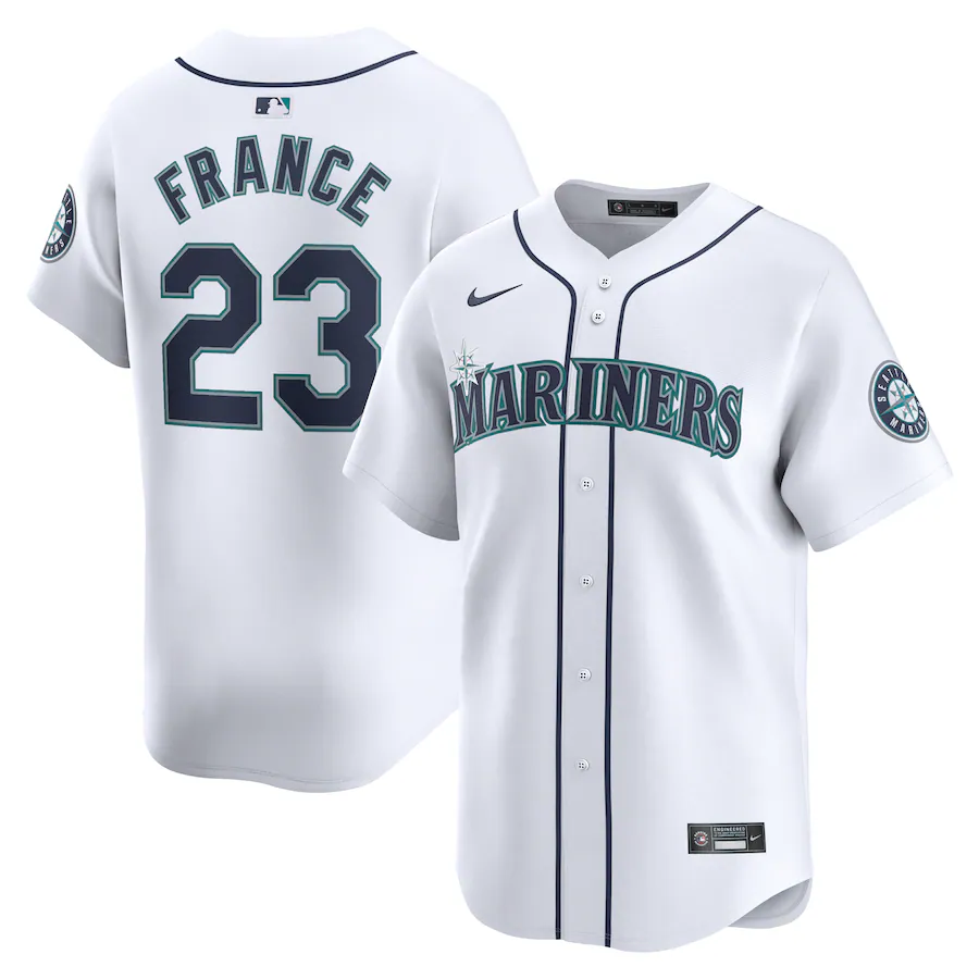 Men's Seattle Mariners Ty France Nike White Home Limited Player Jersey - Puhuasuan
