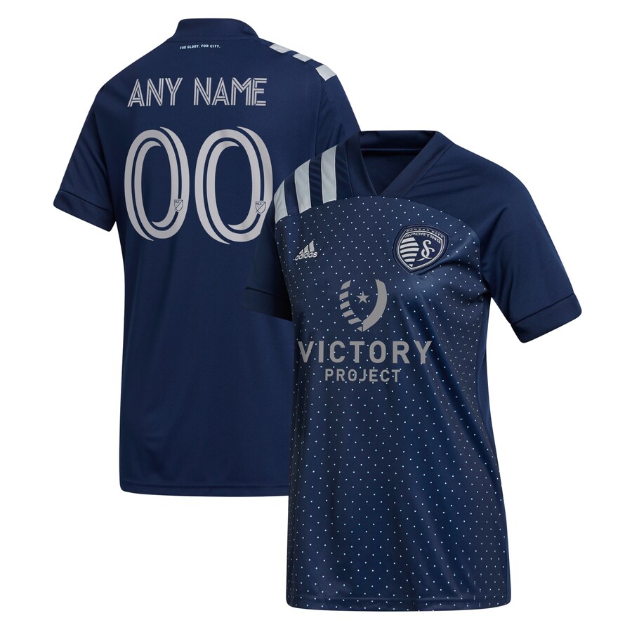 Women's Sporting Kansas City adidas Blue 2021 Secondary Replica Custom Jersey - Puhuasuan