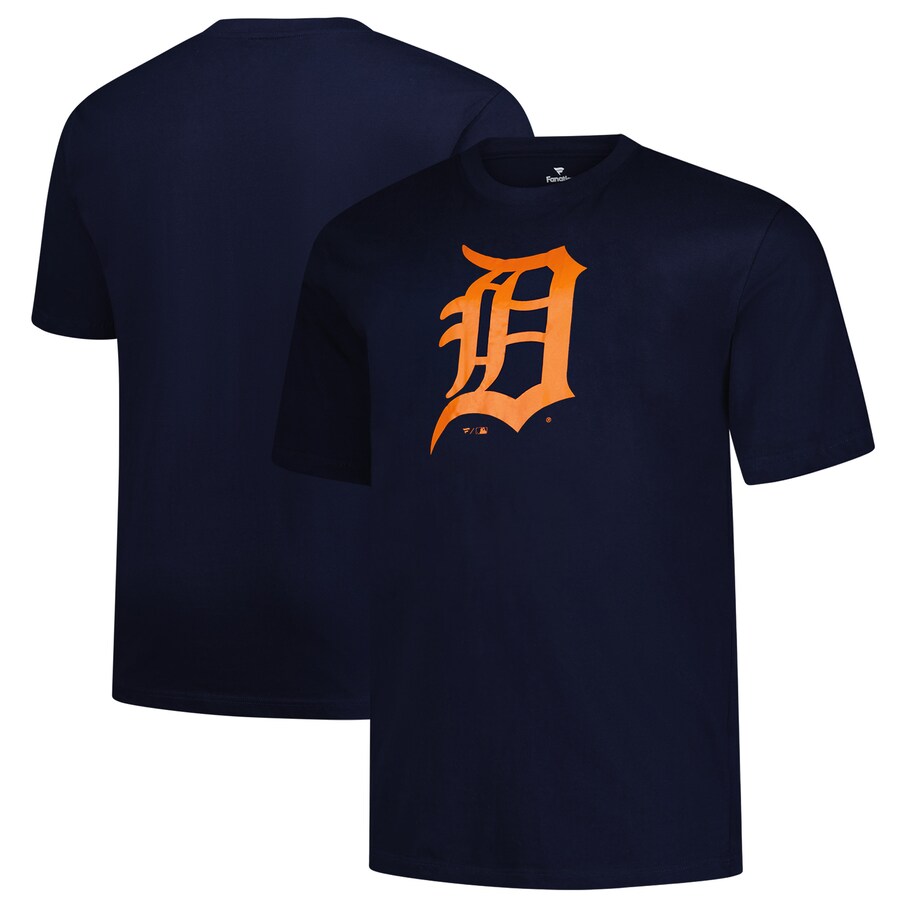 Men's Detroit Tigers Profile Navy Big & Tall Primary Logo T-Shirt - Puhuasuan