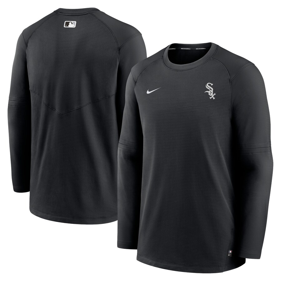 Men's Chicago White Sox Nike Black Authentic Collection Logo Performance Long Sleeve T-Shirt - Puhuasuan