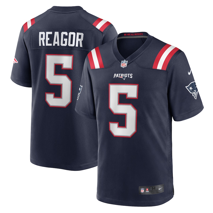 Men's New England Patriots Jalen Reagor Nike  Navy Team Game Jersey - Puhuasuan