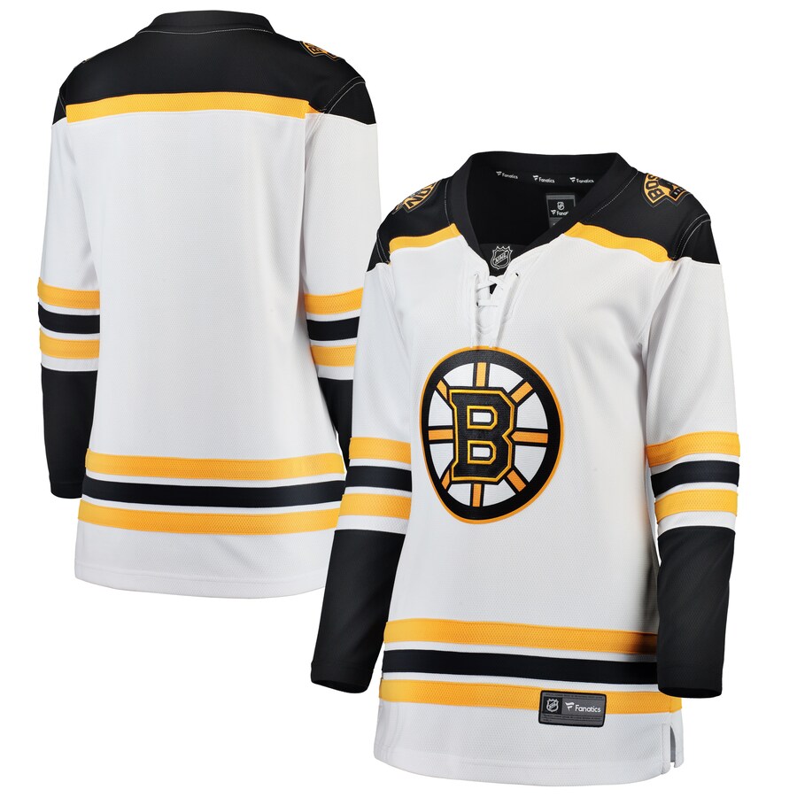 Women's Boston Bruins Fanatics Branded White Away Breakaway Jersey - Puhuasuan