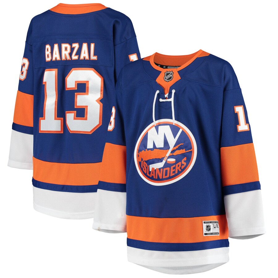 Youth New York Islanders Mathew Barzal Royal Home Premier Player Jersey - Puhuasuan