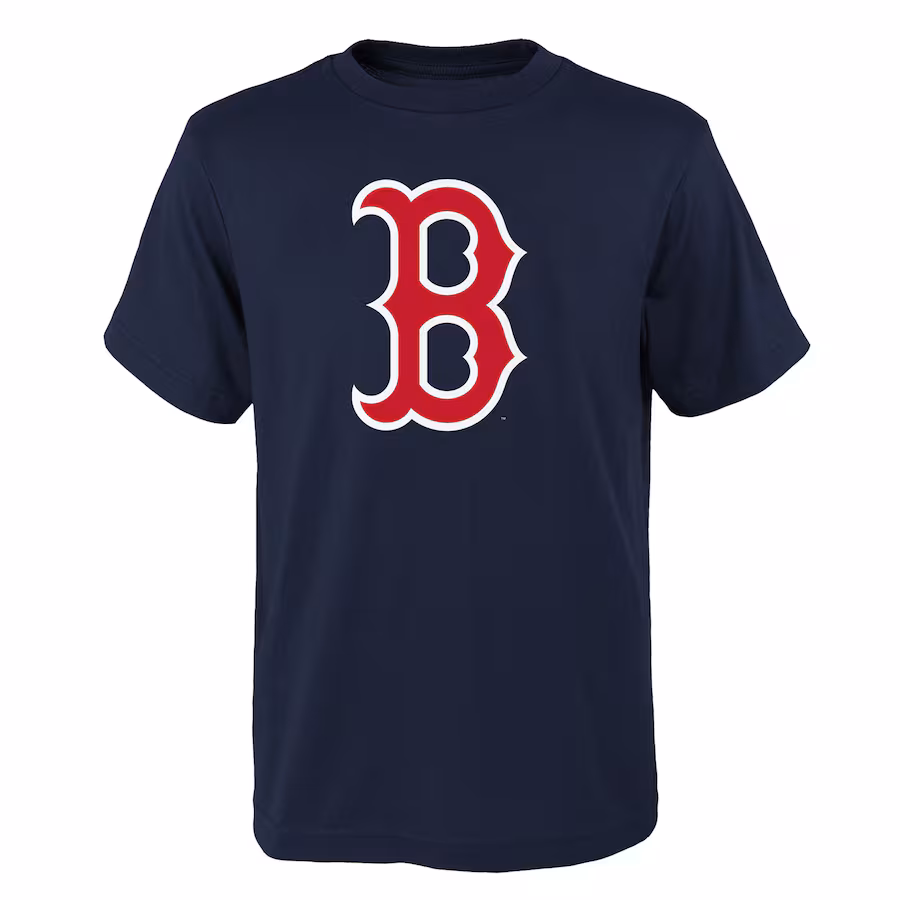Youth Boston Red Sox Navy Logo Primary Team T-Shirt - Puhuasuan
