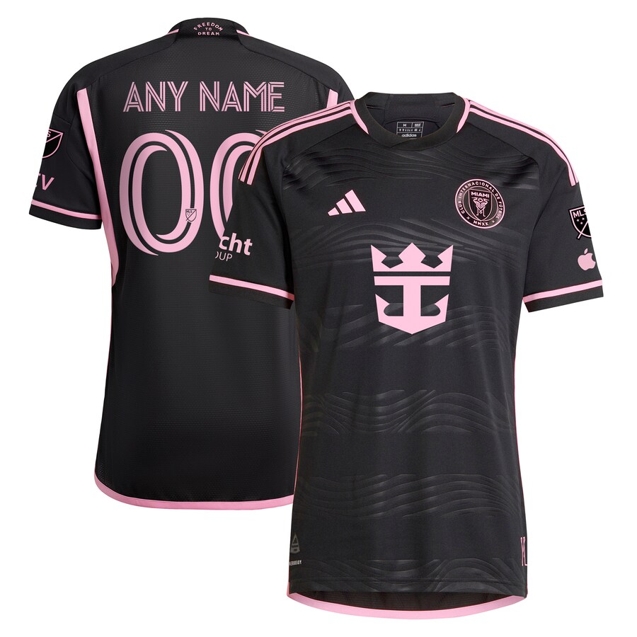 Men's Inter Miami CF  adidas Black 2024 La Noche Authentic Custom Jersey - Puhuasuan