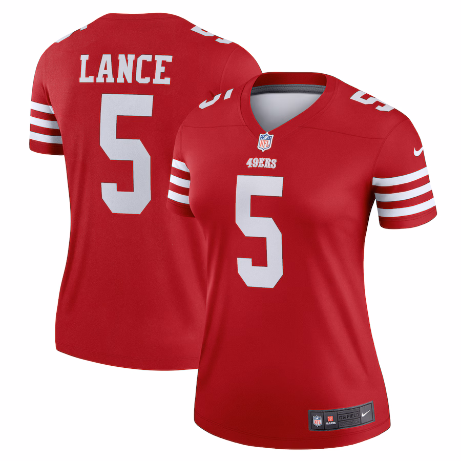 Women's San Francisco 49ers Trey Lance Nike Scarlet Legend Jersey - Puhuasuan