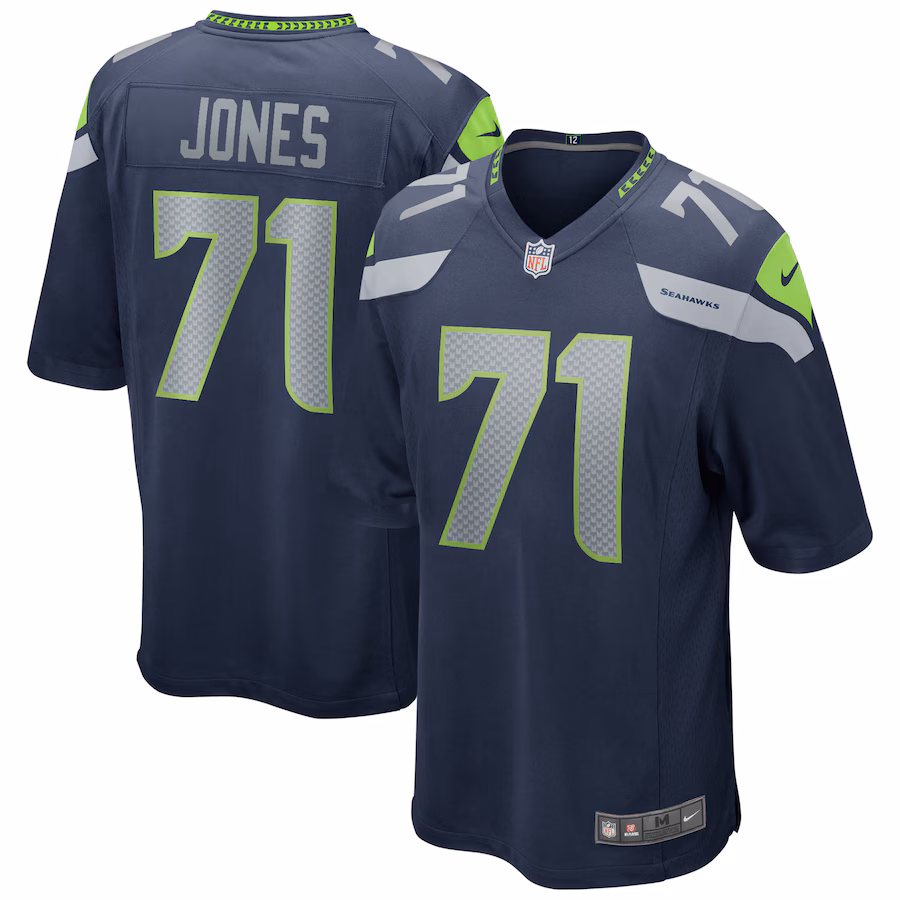 Men's Seattle Seahawks Walter Jones Nike College Navy Game Retired Player Jersey - Puhuasuan