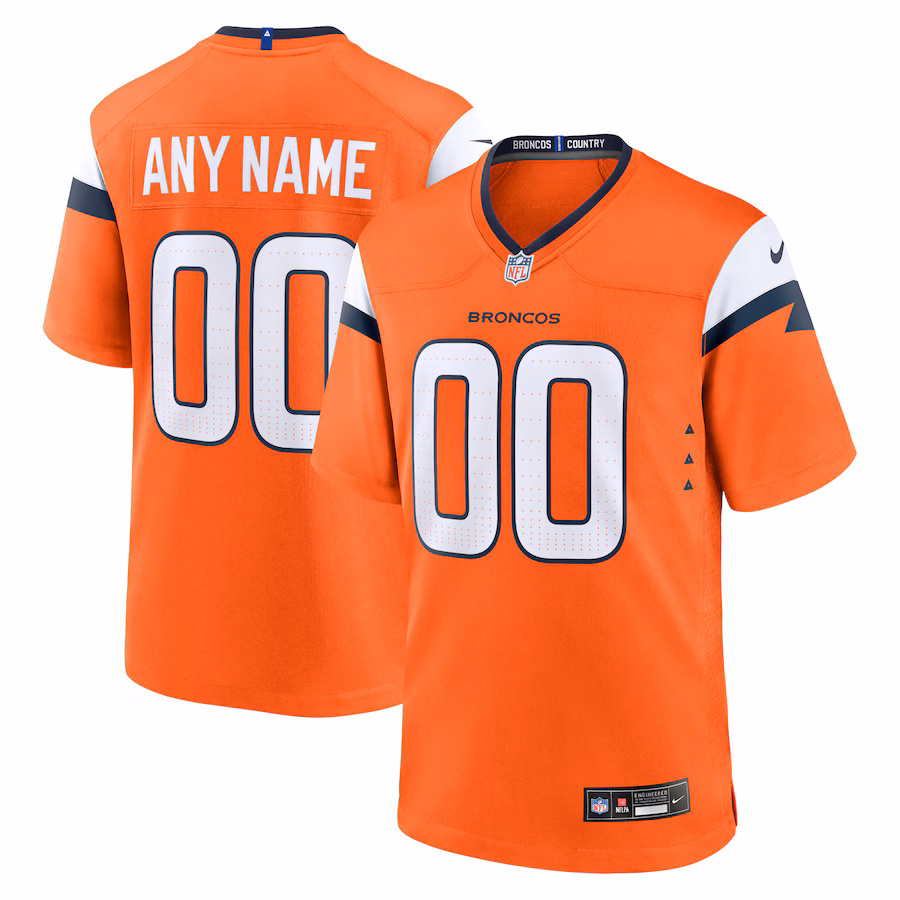 Men's Denver Broncos  Nike Orange Mile High Collection Custom Game Jersey - Puhuasuan