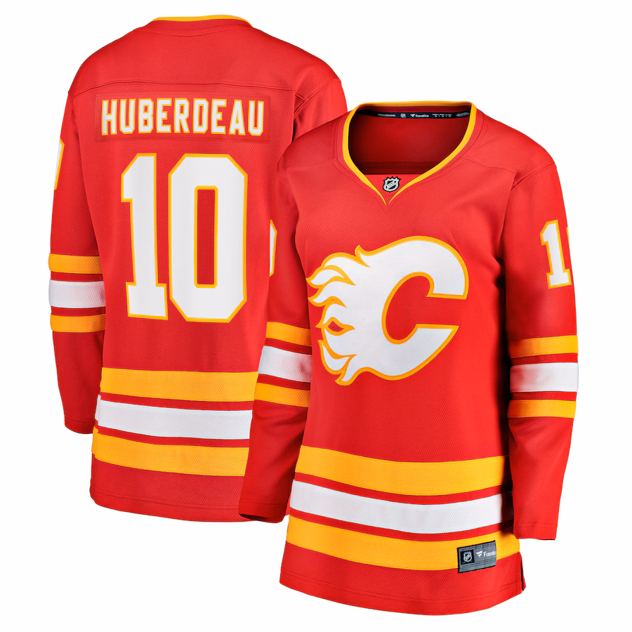 Women's Calgary Flames Jonathan Huberdeau Fanatics Red Home Breakaway Player Jersey - Puhuasuan