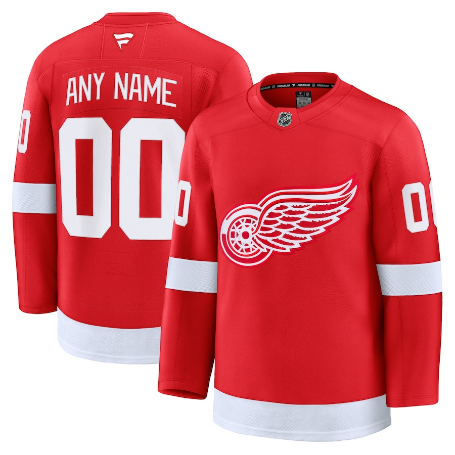 Men's Detroit Red Wings Fanatics Red Home Premium Custom Jersey - Puhuasuan