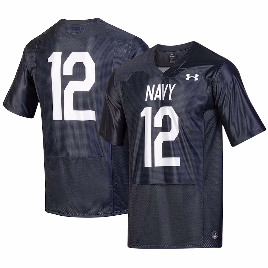 Youth Under Armour #12 Navy Navy Midshipmen Silent Service Replica Football Jersey - Puhuasuan