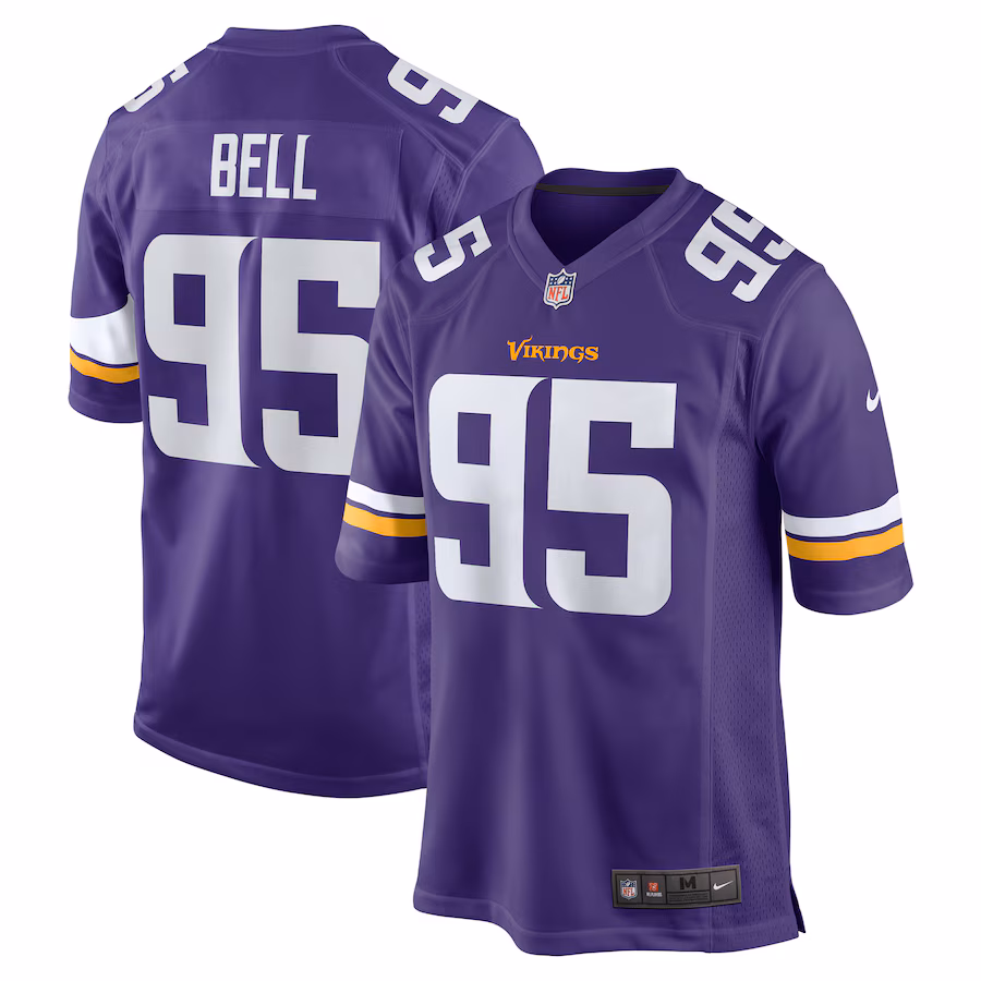 Men's Minnesota Vikings Travis Bell Nike Purple Game Jersey - Puhuasuan