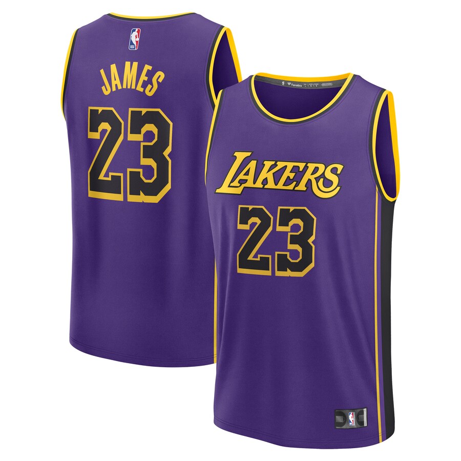 Men's Los Angeles Lakers LeBron James Fanatics Purple Fast Break Replica Player Jersey - Statement Edition - Puhuasuan