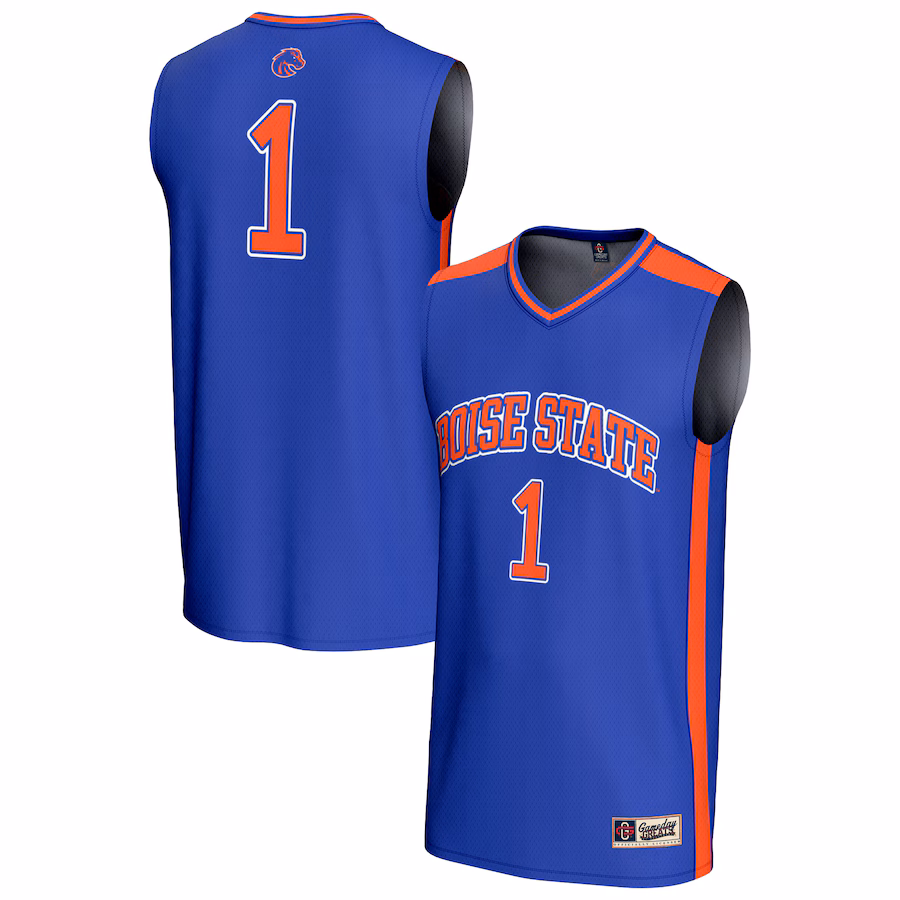 Youth GameDay Greats #1 Royal Boise State Broncos Lightweight Collegiate Basketball Fashion Jersey - Puhuasuan