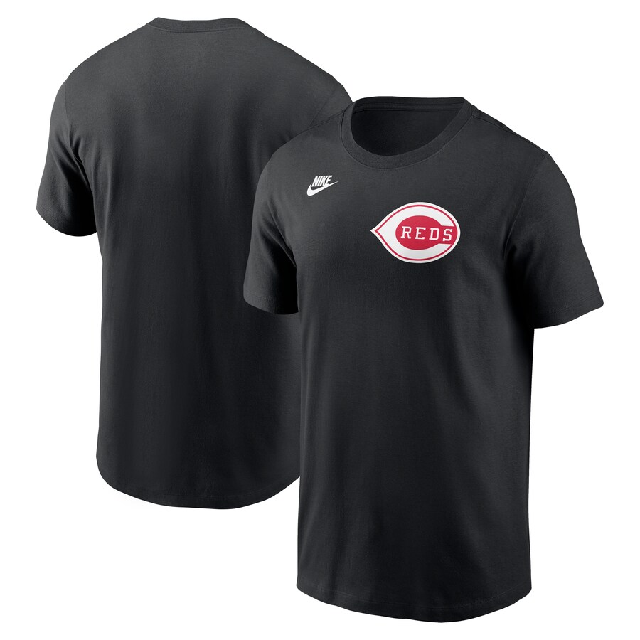 Men's Cincinnati Reds Nike Black Cooperstown Wordmark T-Shirt - Puhuasuan