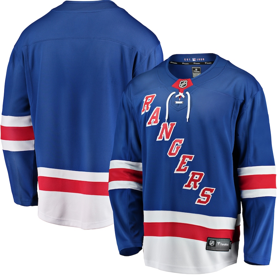 Men's New York Rangers Fanatics Blue Breakaway Home Jersey - Puhuasuan