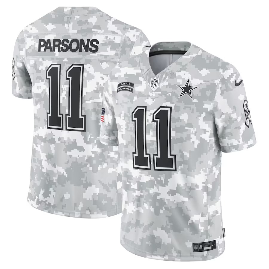 Men's Dallas Cowboys Micah Parsons Nike Arctic Camo 2024 Salute to Service Limited Jersey - Puhuasuan
