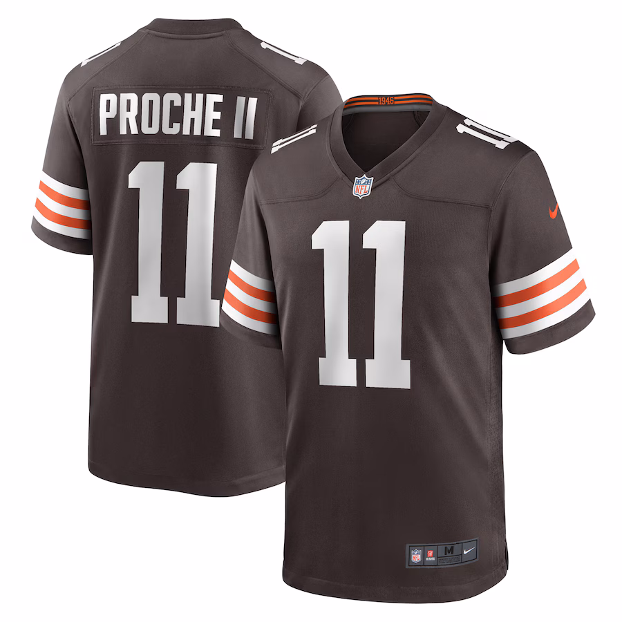 Men's Cleveland Browns James Proche II Nike Brown Game Jersey - Puhuasuan