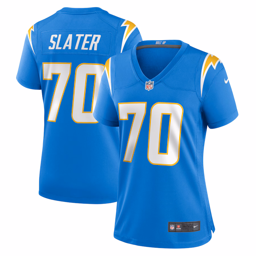 Women's Los Angeles Chargers Rashawn Slater Nike Powder Blue Game Jersey - Puhuasuan