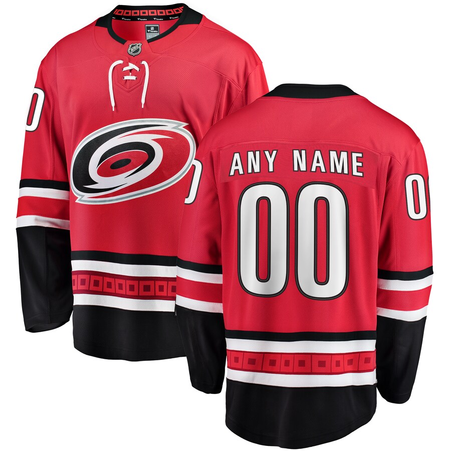 Men's Carolina Hurricanes Fanatics Branded Red Alternate Breakaway Custom Jersey - Puhuasuan