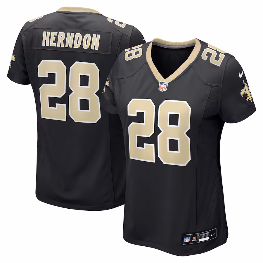 Women's New Orleans Saints Tre Herndon Nike Black Game Jersey - Puhuasuan
