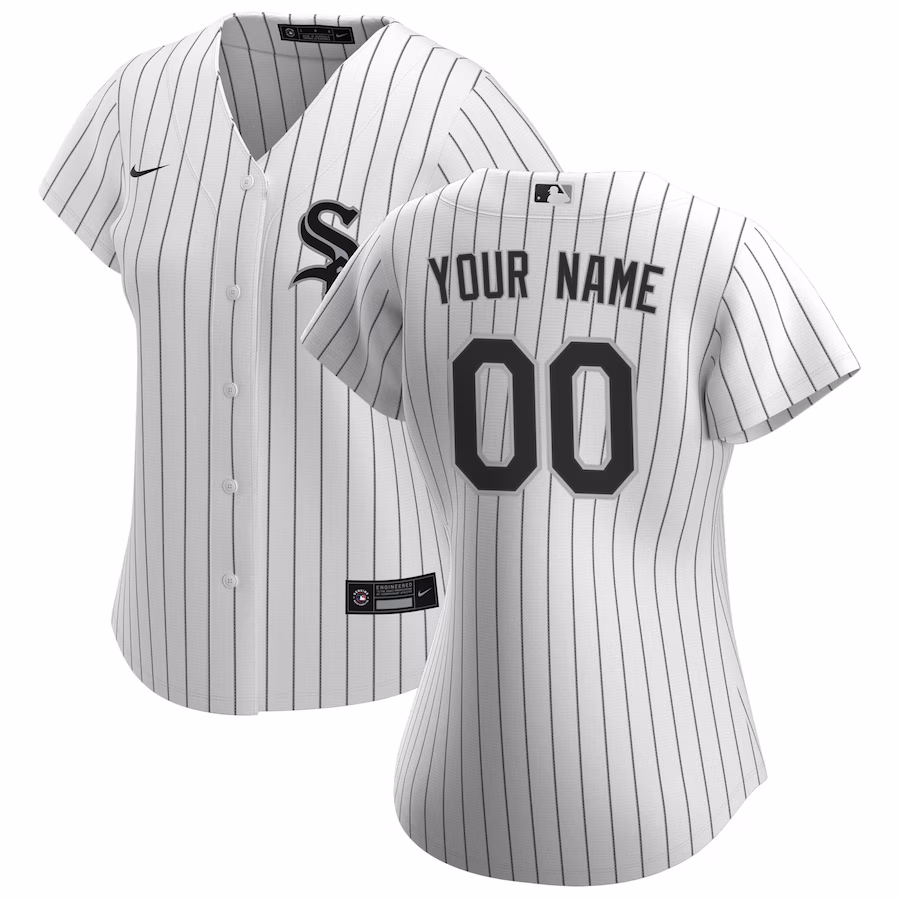 Women's Chicago White Sox Nike White Home Replica Custom Jersey - Puhuasuan