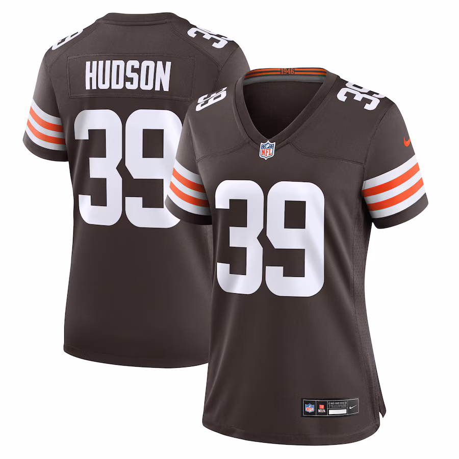 Women's Cleveland Browns Khaleke Hudson Nike Brown Team Game Jersey - Puhuasuan