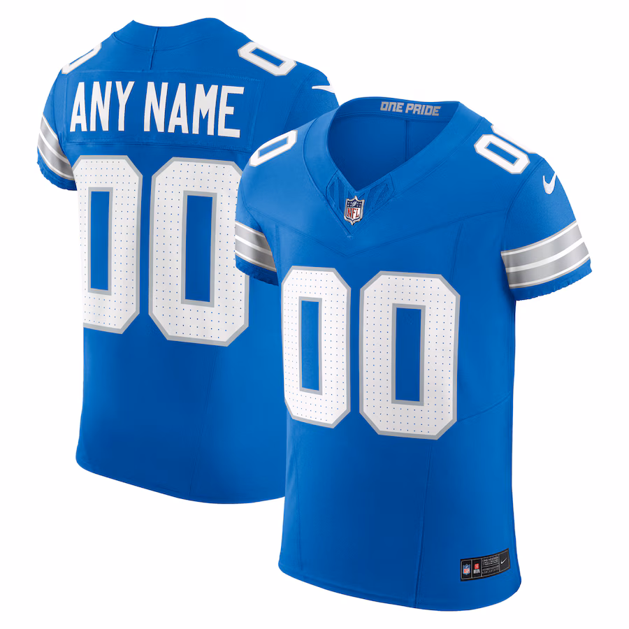 Men's Detroit Lions Nike Blue Team Vapor F.U.S.E. Elite Custom Jersey - Puhuasuan