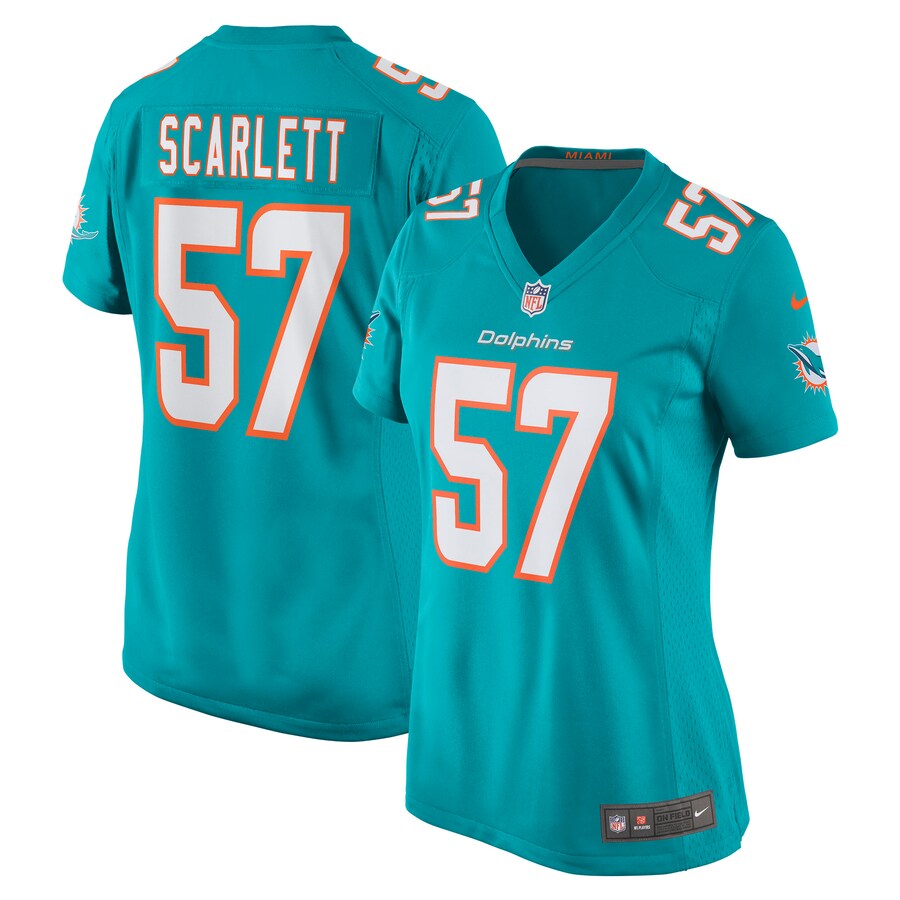 Women's Miami Dolphins Brennan Scarlett Nike Aqua Game Jersey - Puhuasuan