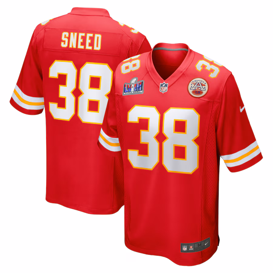 Men's Kansas City Chiefs L'Jarius Sneed Nike Red Super Bowl LVIII Game Jersey - Puhuasuan