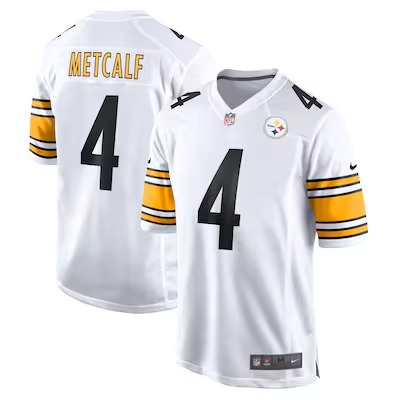Men's Pittsburgh Steelers DK Metcalf Nike White Game Player Jersey - Puhuasuan