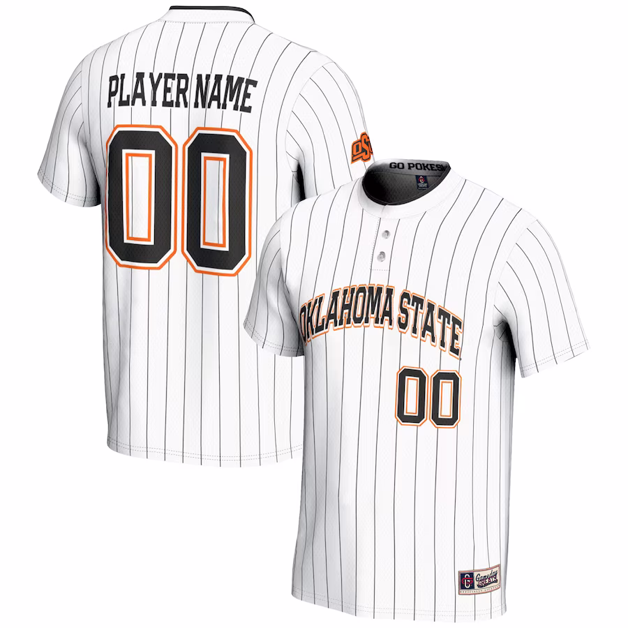 Oklahoma State Cowboys GameDay Greats Youth NIL Pick-A-Player Lightweight Softball Jersey - White - Puhuasuan
