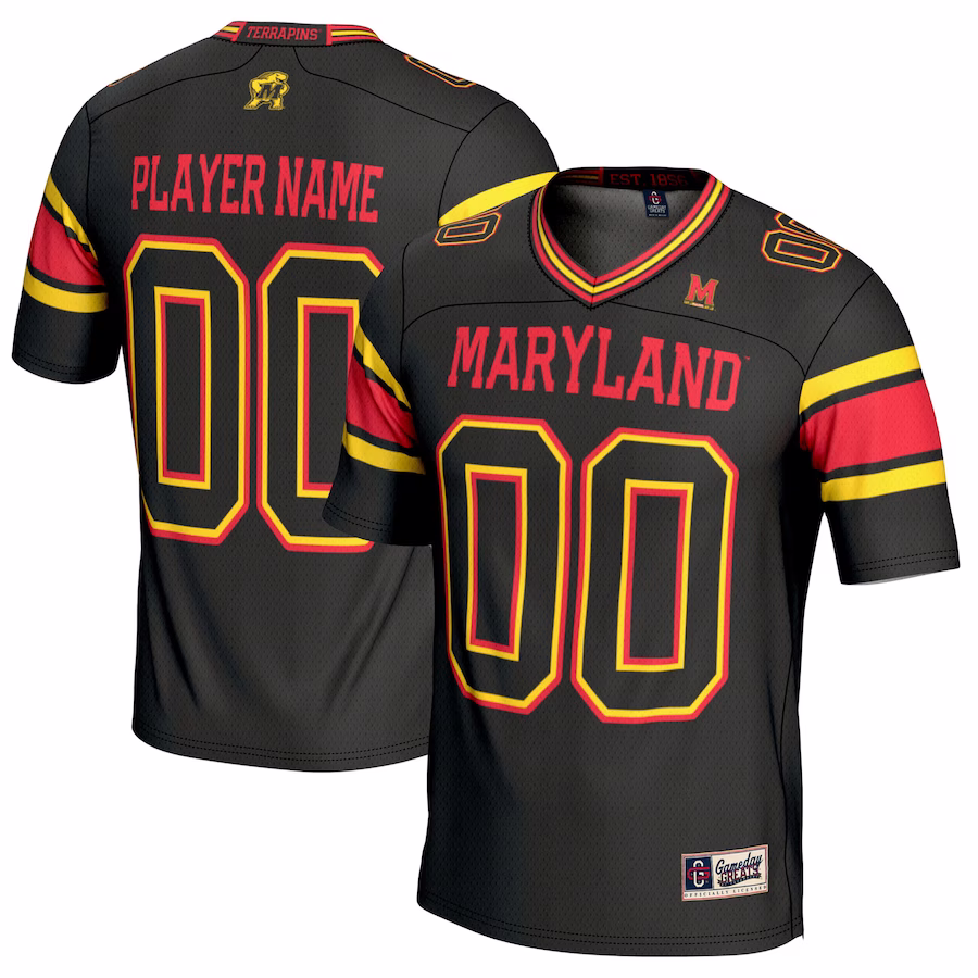 Maryland Terrapins GameDay Greats Youth NIL Pick-A-Player Football Jersey - Black - Puhuasuan