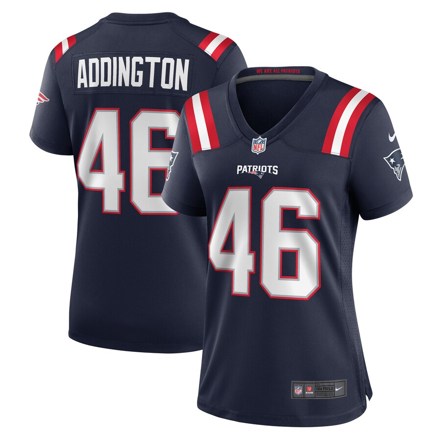 Women's New England Patriots Tucker Addington Nike Navy Home Game Player Jersey - Puhuasuan
