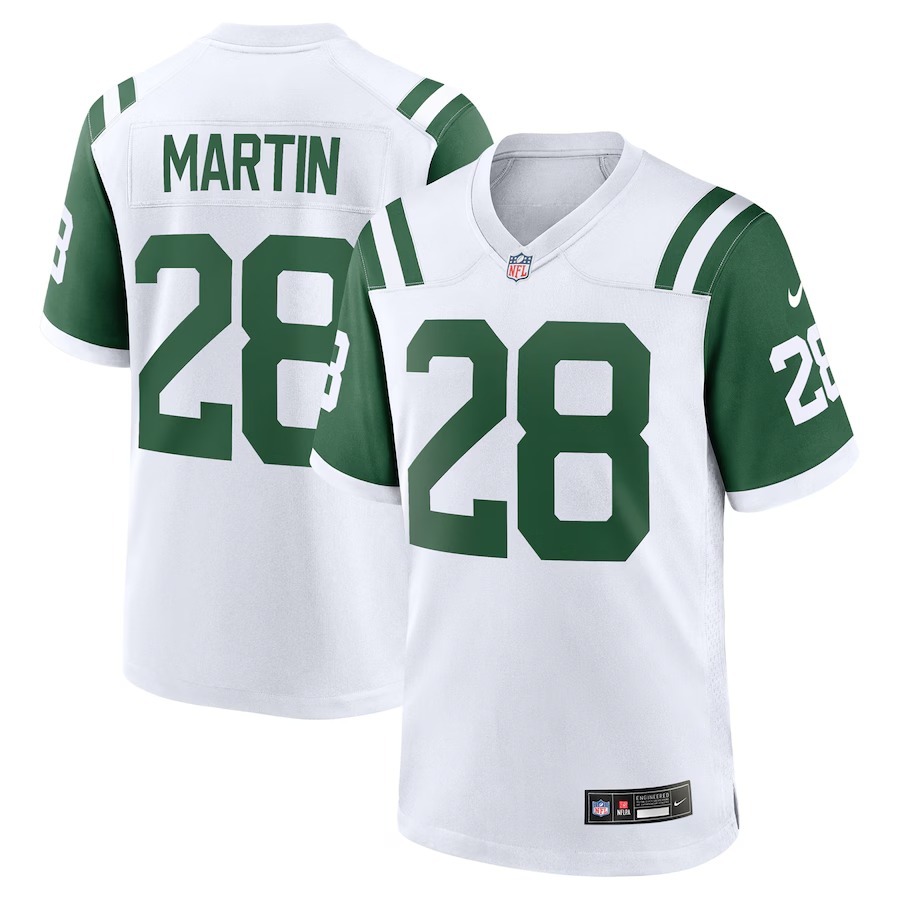 Men's New York Jets Curtis Martin Nike White Classic Alternate Retired Player Game Jersey - Puhuasuan