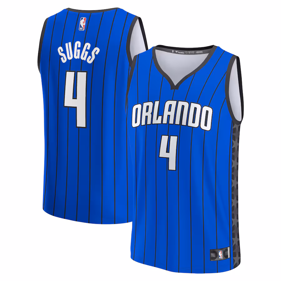 Men's Orlando Magic Jalen Suggs Fanatics Blue Fast Break Replica Player Jersey - Statement Edition - Puhuasuan