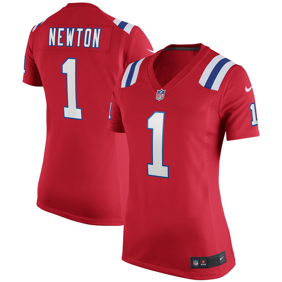 Women's New England Patriots Cam Newton Nike Red Alternate Game Jersey - Puhuasuan