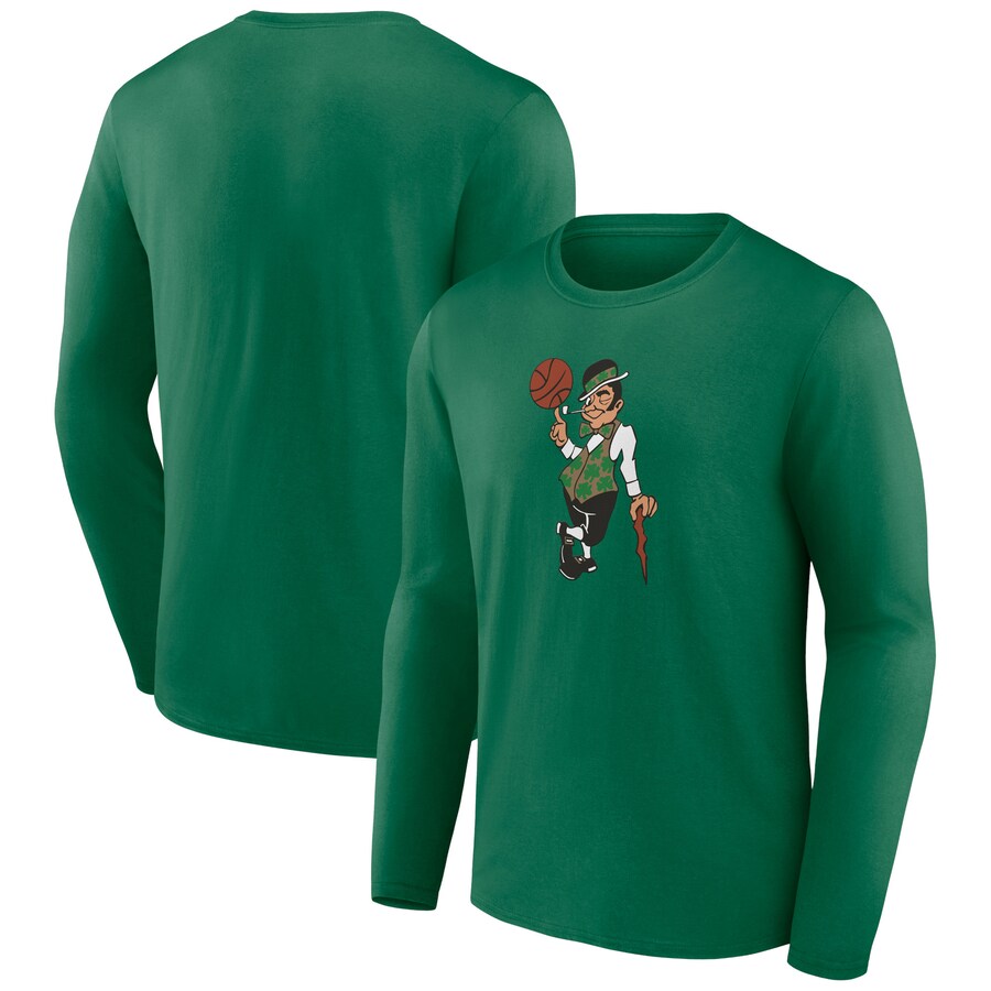 Men's Boston Celtics Green Alternate Logo Long Sleeve T-Shirt - Puhuasuan