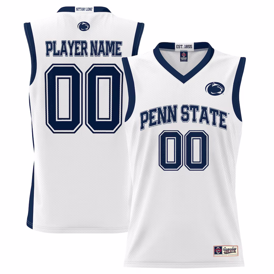 Penn State Nittany Lions GameDay Greats Men's NIL Pick-A-Player Lightweight Basketball Jersey - White - Puhuasuan