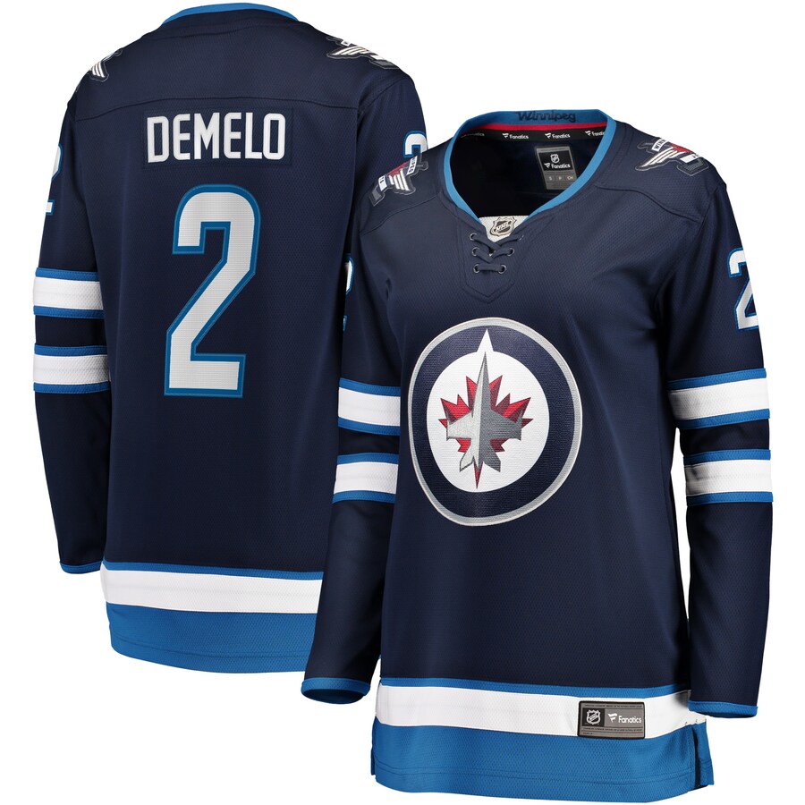 Women's Winnipeg Jets Dylan DeMelo Fanatics Branded Navy Home Breakaway Player Jersey - Puhuasuan