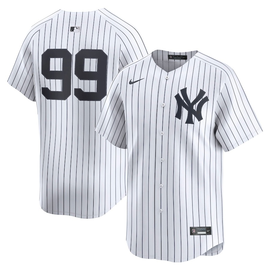 Men's New York Yankees Aaron Judge Nike White 2024 World Series Home Replica Player Jersey - Puhuasuan