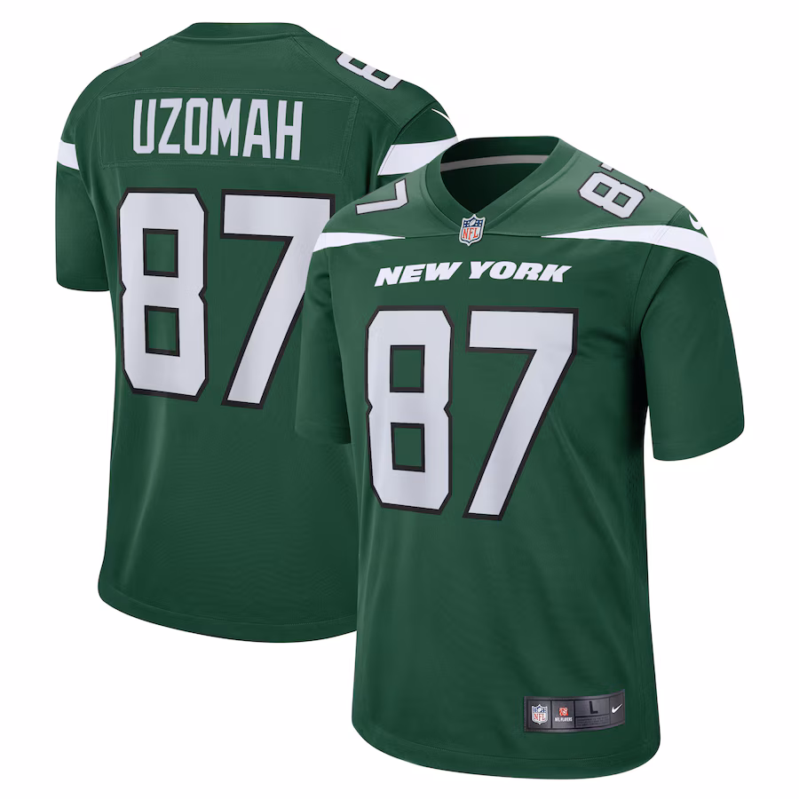 Men's New York Jets C.J. Uzomah Nike Gotham Green Player Game Jersey - Puhuasuan