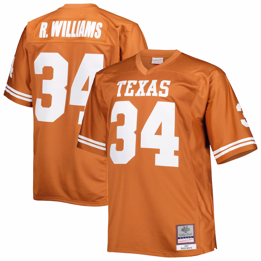 Ricky Williams Texas Longhorns Mitchell & Ness Big & Tall Throwback Jersey - Texas Orange - Puhuasuan