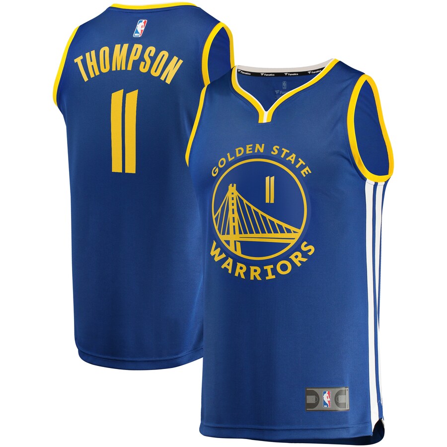 Men's Fanatics Klay Thompson Royal Golden State Warriors Fast Break Replica Player Jersey - Icon Edition - Puhuasuan
