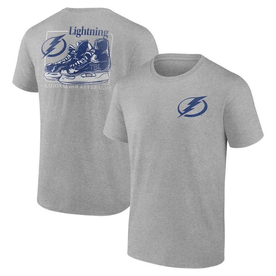 Men's Tampa Bay Lightning Heather Gray Glory Skates T-Shirt - Puhuasuan